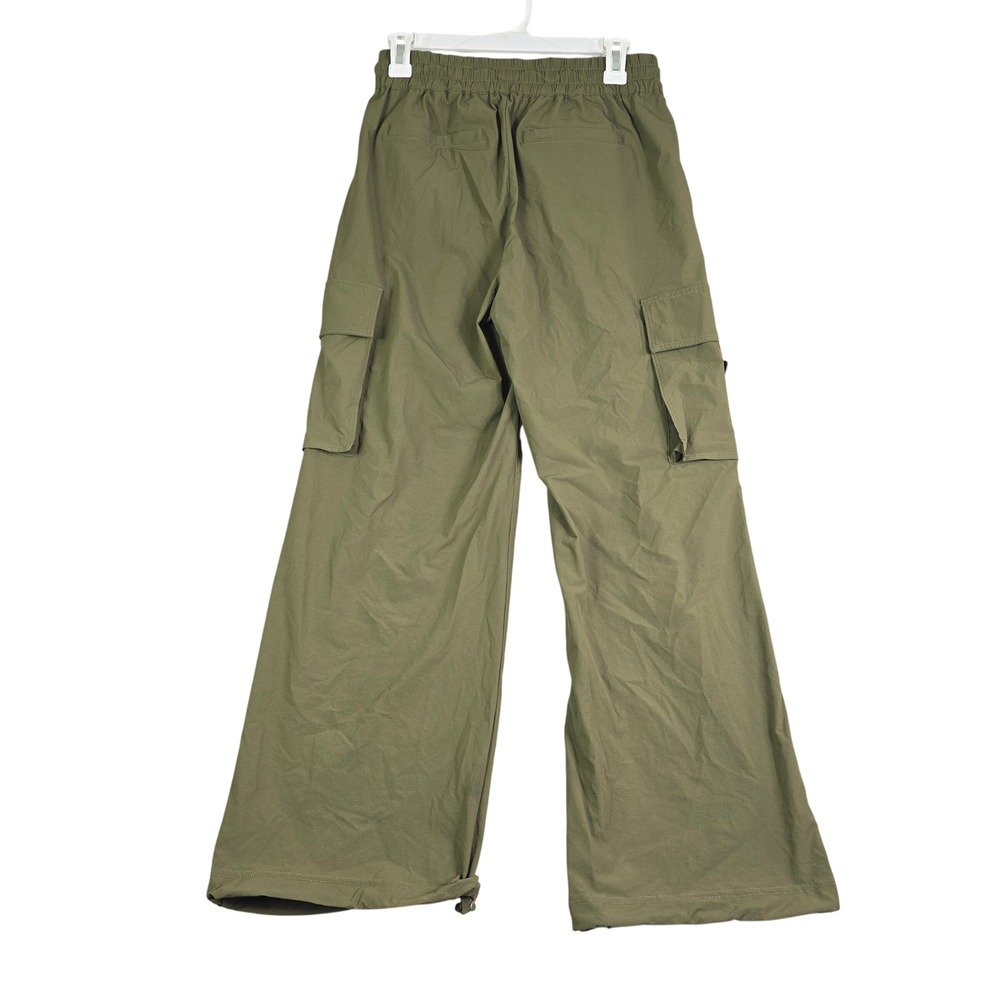 Fabletics Heights Cargo Pants Women S Green Wide Leg Bungee Utility Lightweight - Picture 5 of 10